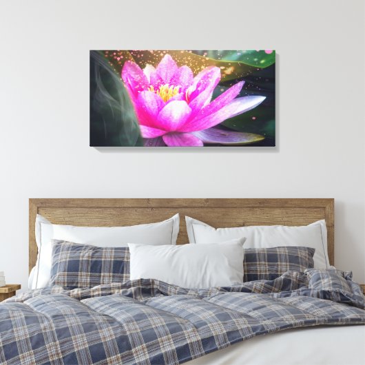 Mooi Lotus, landschap, Zen Canvas Afdruk (Insitu (Slaapkamer))