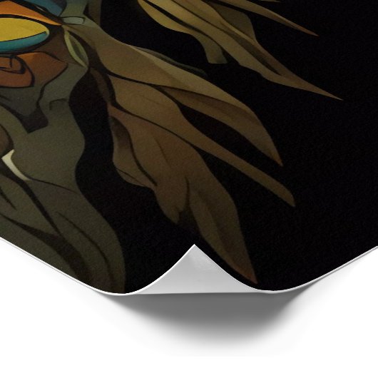 Mooi majestueus pauwenpaar kussen poster (Hoek)