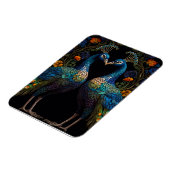 Mooi majestueus pauwenpaar magneet (Linkerzijde)