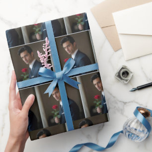 Mooi Man met een rode roos Cadeaupapier