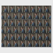 Mooi Man met een rode roos Cadeaupapier (Vlak)