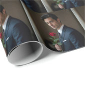 Mooi Man met een rode roos Cadeaupapier (Rol Hoek)