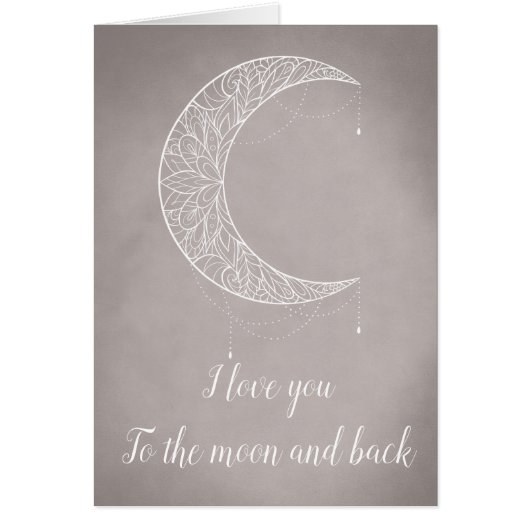 Mooi Mandala Crescent Moon Design Patroon (Voorkant)