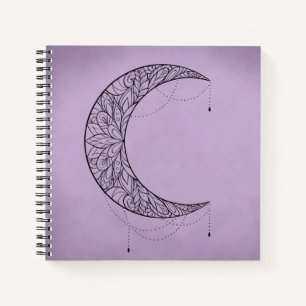 Mooi Mandala Crescent Moon Design Patroon Notitieboek