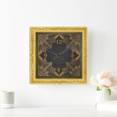 Mooi mandala goud vierkante klok (Huis)