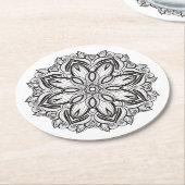 Mooi Mandala Ronde Kartonnen Onderzetter (Gebogen)