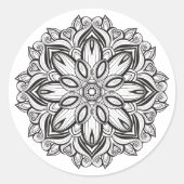 Mooi Mandala Ronde Sticker (Voorkant)