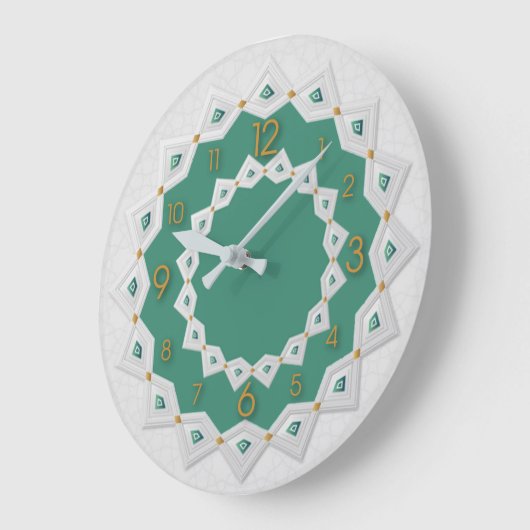 Mooi mandala wit grote klok (Hoek)