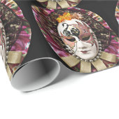 Mooi mannelijk carnavalmasker cadeaupapier (Rol Hoek)