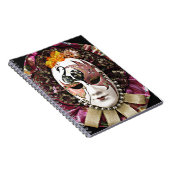 Mooi mannelijk carnavalmasker notitieboek (Rechterzijde)