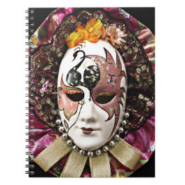 Mooi mannelijk carnavalmasker notitieboek