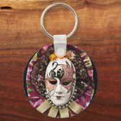 Mooi mannelijk carnavalmasker sleutelhanger (Voorkant)