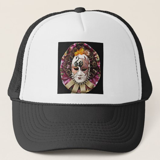 Mooi mannelijk carnavalmasker trucker pet (Voorkant)