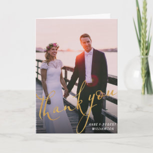 mooi manuscript Huwelijk dankt u kaardt Bedankkaart