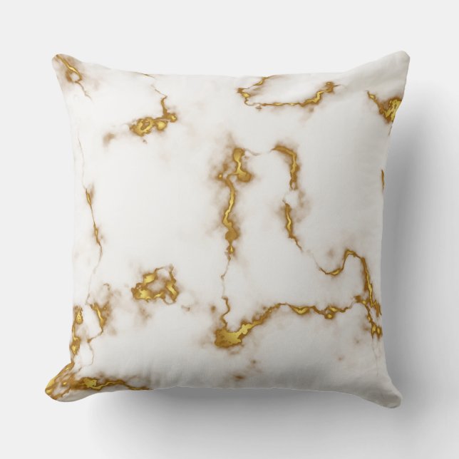 Mooi Marble Gold Elegant ontwerp Kussen (Voorkant)