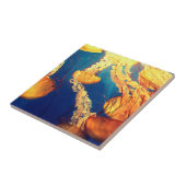 Mooi marien leven: Golden Jellyfish Tegeltje (Zijkant)