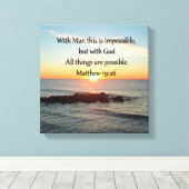 MOOI MATTHEW 19:26 FOTODESIGN CANVAS AFDRUK (Insitu (Houten vloer))