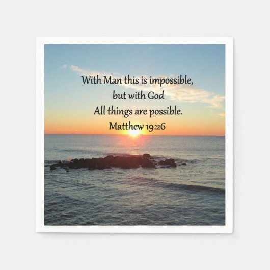 MOOI MATTHEW 19:26 FOTODESIGN SERVETTEN (Voorkant)