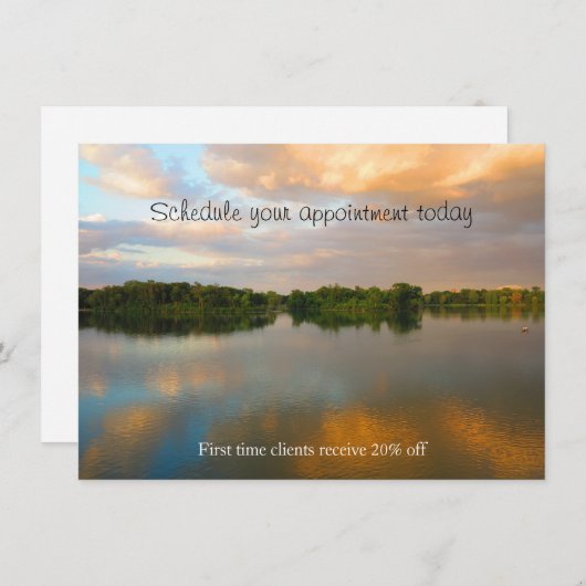 Mooi meer bij Sunset Kaart (Voorkant / Achterkant)