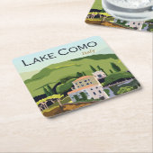 Mooi meer Como Italië Kartonnen Onderzetters (Schuin)