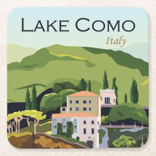 Mooi meer Como Italië Kartonnen Onderzetters