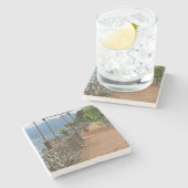 Mooi meer Como Italië Stenen Onderzetter (Zijkant)