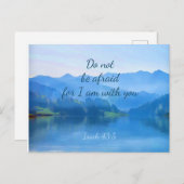 Mooi meer Jesaja 43:5 Inspirerend Bijbel Cl Briefkaart (Voorkant / Achterkant)