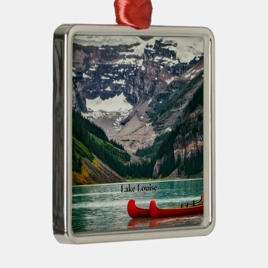 Mooi meer Louise, Canada Metalen Ornament (Rechts)