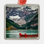 Mooi meer Louise, Canada Metalen Ornament (Voorkant)