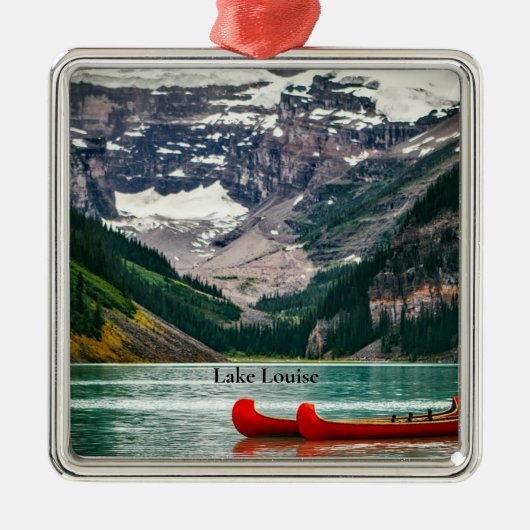 Mooi meer Louise, Canada Metalen Ornament (Voorkant)