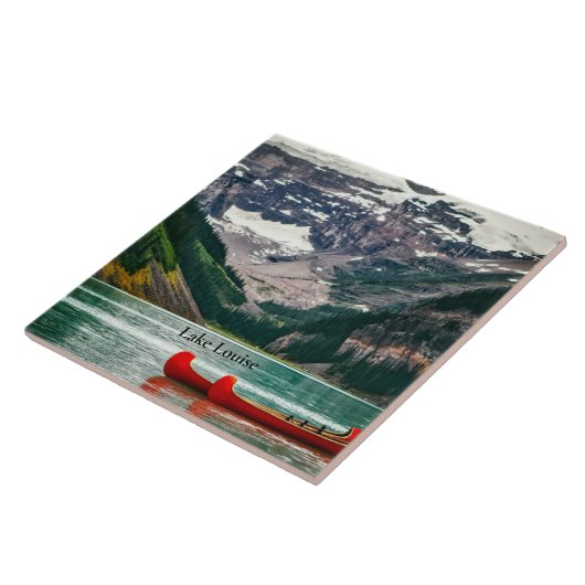 Mooi meer Louise, Canada Tegeltje (Zijkant)
