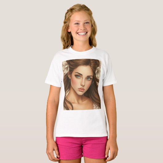 Mooi meisje 11 t-shirt (Voorkant volledig)