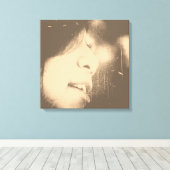 mooi meisje #2 omgepakt Canvas (Insitu (Houten vloer))