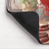 Mooi meisje bakken in de keuken muismat (Hoek)