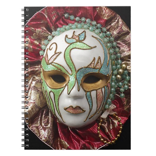 Mooi meisje Carnival-masker Notitieboek (Voorkant)
