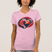 Mooi meisje dat haar pony paard kust t-shirt (Voorkant)