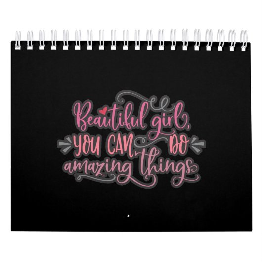 Mooi meisje dat je geweldig kunt doen kalender (Hoes)