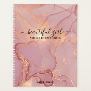 Mooi meisje dat je hard kunt doen Monogram Planner