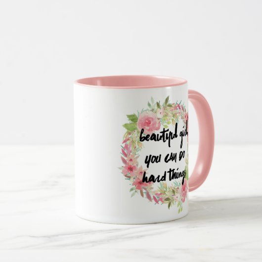 Mooi meisje dat je HARDE DINGEN Mok KUNT DOEN (Voorkant rechts)