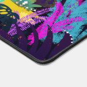 Mooi meisje en een luipaard bureaumat (Hoek)