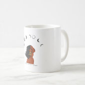 Mooi meisje en maan koffiemok (Voorkant rechts)