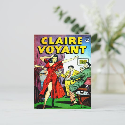 Mooi meisje en vrolijke jongens Comic Briefkaart (Staand voorkant)