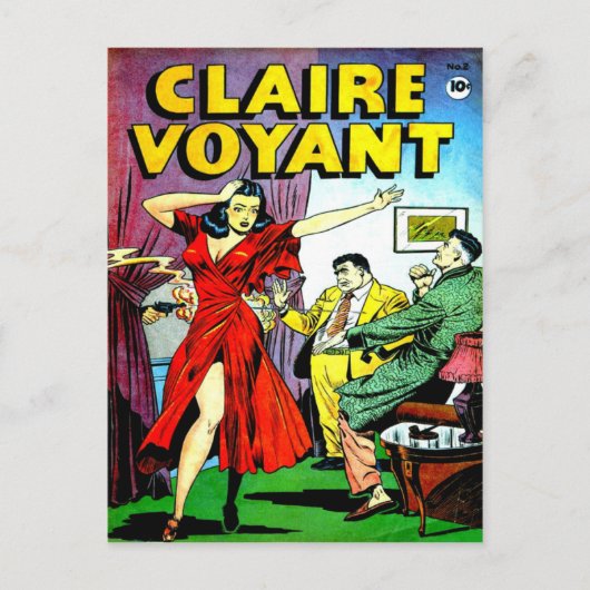 Mooi meisje en vrolijke jongens Comic Briefkaart (Voorkant)