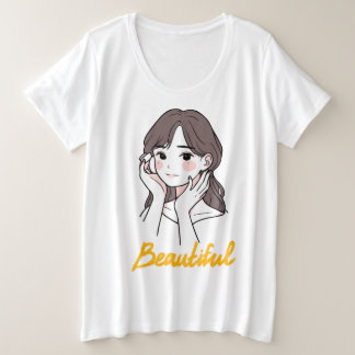 "Mooi meisje esthetisch | Stijlvol en trendy desig Grote Maat T-shirt