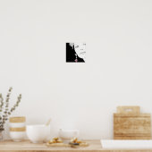 Mooi meisje gezicht mode illustratie beeldende kun poster (Keuken)