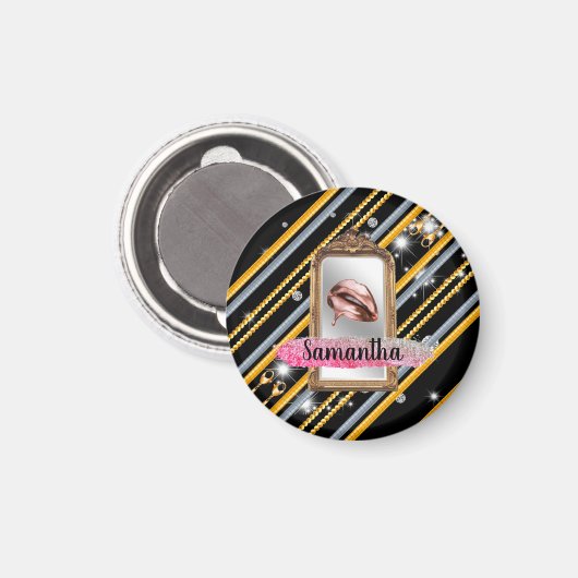 Mooi meisje Gift Elegant Chic Custom Magneet (Voorkant / Achterkant)