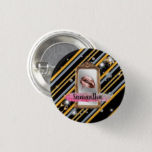 Mooi meisje Gift Elegant Chic Custom Ronde Button 3,2 Cm (Voorkant /achterkant)
