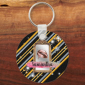 Mooi meisje Gift Elegant Chic Custom Sleutelhanger (Voorkant)
