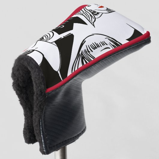 mooi meisje golfheadcover (3/4 voorkant)