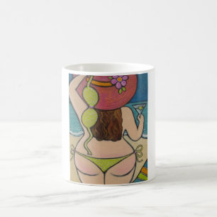 Mooi meisje in Bikini Koffiemok